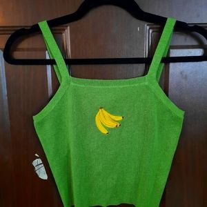 Green banana tank top
